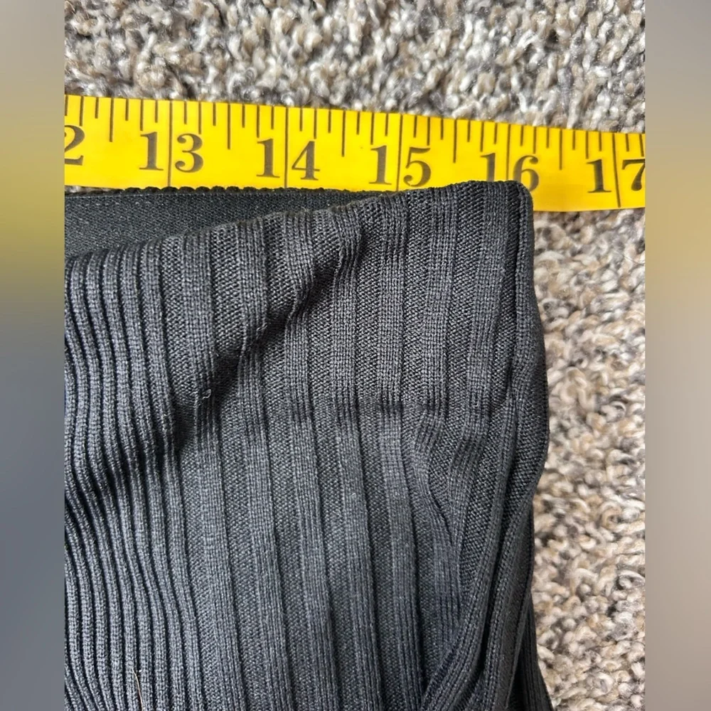 Maeve by Anthropologie Ribbed and Flared Black Pants size medium - Picture 7 of 9